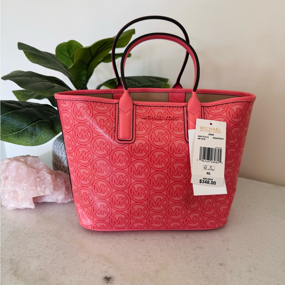Michael Kors Grapefruit Pink Small Tote